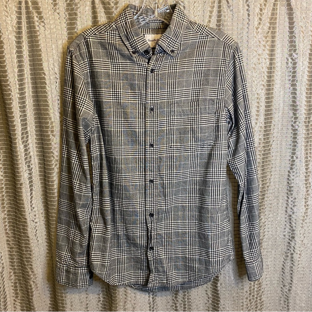 Goodfellow and Co Mens Button Up Plaid Shirt Small